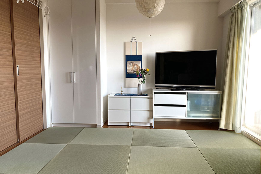 和室のないマンションへ純国産高級置き畳を購入