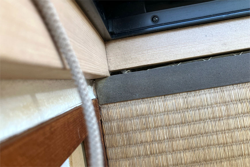 畳と畳寄せに隙間がありました