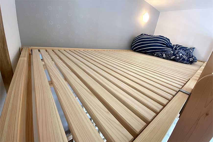 畳を乗せる前のロフト部