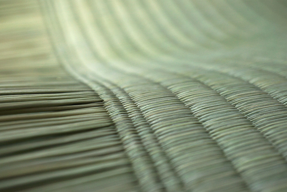 国産畳表6本芯（麻2本＋綿4本）1番草　作者：山本英義